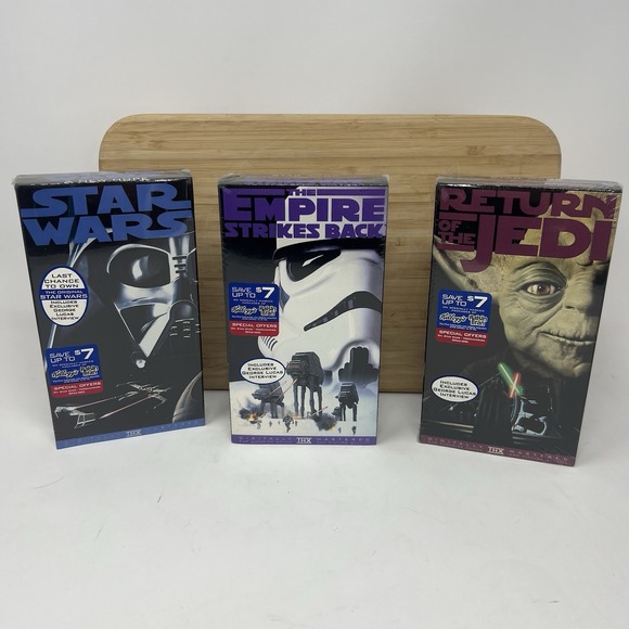 Other - Star Wars Trilogy 3-Tape Set 1995 VHS New Factory Sealed Watermark